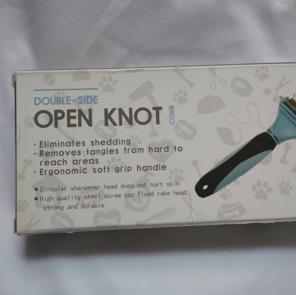 New Double-sided Pet Open Knot Comb